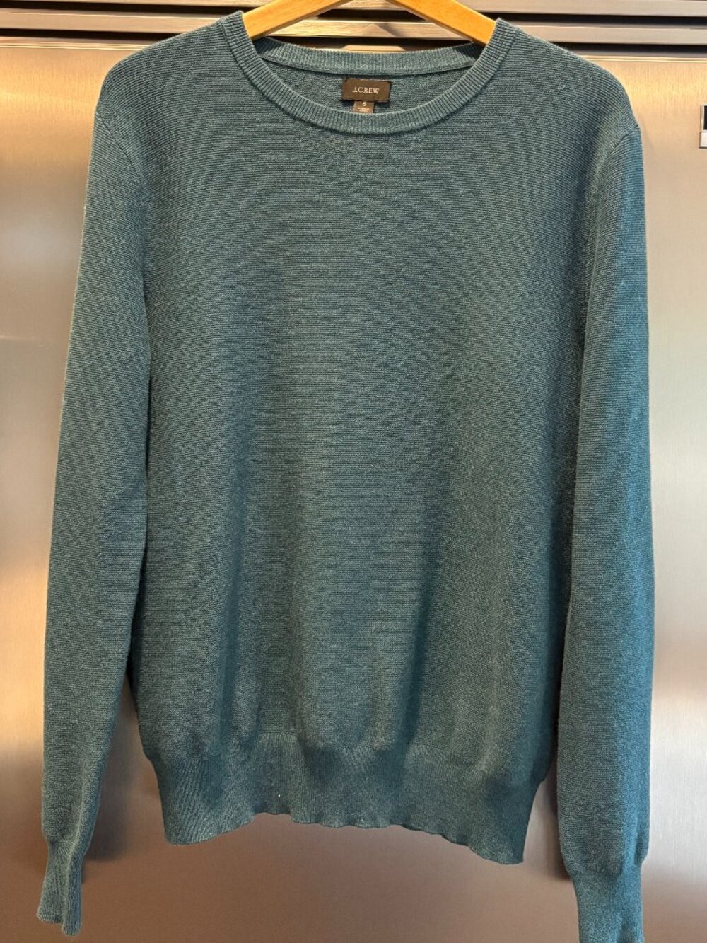 New J Crew Mens Thin Cotton Sweater Size Small/Jade Color